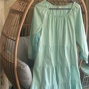 J. Crew Green Plain Tiered Sundress - Like New, Sz L ✨ With Pockets ✨